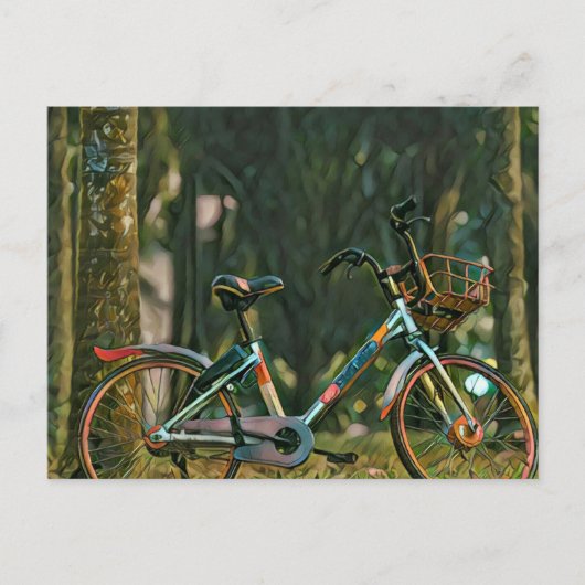 ヴィンテージ自転車ギフト ポストカード (正面)