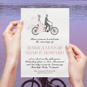 ヴィンテージ自転車コテージコアピンクまたは選択カラー 招待状
