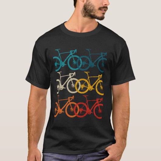 ヴィンテージ自転車サイクリングロードバイクレーシングサイクリング Tシャツ (正面)