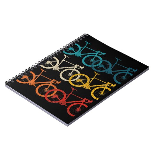 ヴィンテージ自転車サイクリングロードバイクレース自転車 ノートブック (左側)