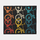 ヴィンテージ自転車サイクリングロードバイクレース自転車 フリースブランケット (正面(横))