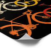 ヴィンテージ自転車サイクリングロードバイクレース自転車 ポスター (角)