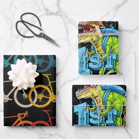 ヴィンテージ自転車サイクリングロードバイクレース自転車 ラッピングペーパーシート (正面)