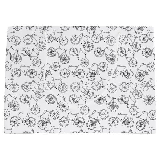 ヴィンテージ自転車バイクアートパタカスタムーンBGカラー ラージペーパーバッグ (正面)