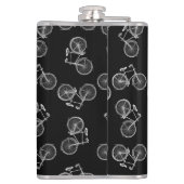 ヴィンテージ自転車プリントパタクラシックーンBIKESブラック フラスク (裏面)