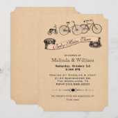 ヴィンテージ自転車ベビーシャワー招待状2 招待状 (正面/裏面)