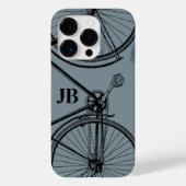 ヴィンテージ自転車モノグラムミニマル自転車 Case-Mate iPhoneケース (裏面)