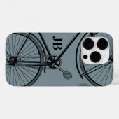 ヴィンテージ自転車モノグラムミニマル自転車 Case-Mate iPhoneケース (裏面 (横))