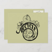 ヴィンテージ自転車リサイクルのアパレルとギフト ポストカード (正面/裏面)