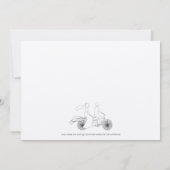 ヴィンテージ自転車用コテージコアピンクRSVP 招待状 (裏面)