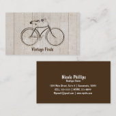 ヴィンテージ自転車素朴カントリー名刺 名刺 (正面/裏面)