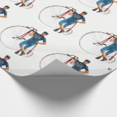 ヴィンテージ自転車選手権パターン ラッピングペーパー (角)