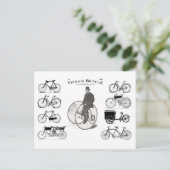 ヴィンテージ自転車1880 ポストカード (スタンド正面)