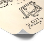 ヴィンテージ自転車1891パテントアートオールドピーパー ポスター (角)