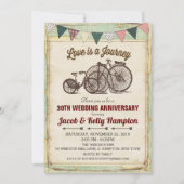 ヴィンテージ自転車 ウェディング アニバーサリー インビテーション (正面)