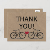 ヴィンテージ自転車 ウェディング サンクス ポストカード (正面/裏面)