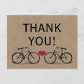 ヴィンテージ自転車 ウェディング サンクス ポストカード (正面)