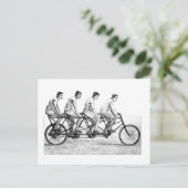 ヴィンテージ自転車 – サイクリングサイクリスト自転車レース ポストカード (スタンド正面)