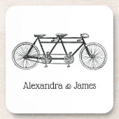 ヴィンテージ自転車/タンデムバイク コースター (正面)