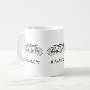 ヴィンテージ自転車/タンデムバイク コーヒーマグカップ