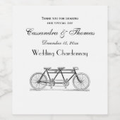 ヴィンテージ自転車/タンデムバイク ワインラベル (シングルラベル)