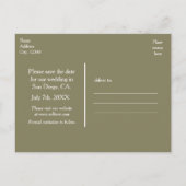 ヴィンテージ自転車 木製の素朴なポストカード 案内ポストカード (裏面)