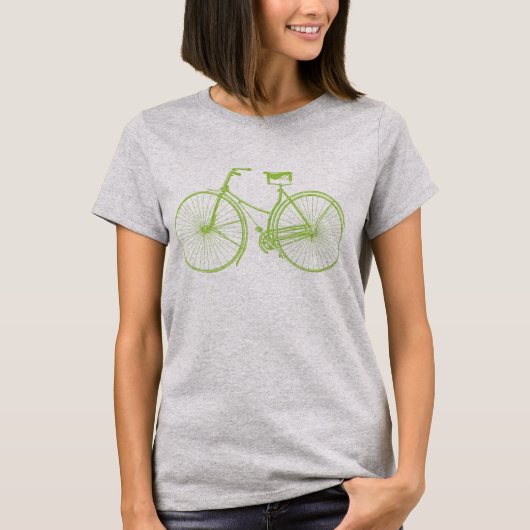 ヴィンテージ自転車 – 火星緑 Tシャツ (正面)