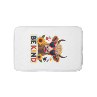 ヴィンテージ自閉症ハイランドコウモリ優しいレインボーパズル バスマット