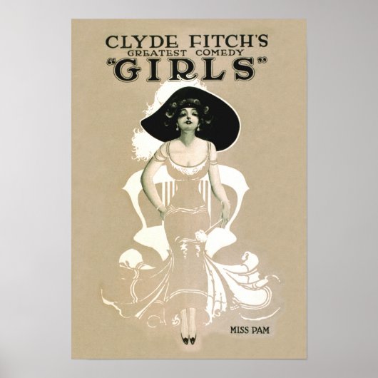 ヴィンテージ舞台芸術恋しく思ポスターパム・イン・ガールズ ポスター (正面)