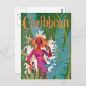 ヴィンテージ航カリブの行 ポストカード (正面/裏面)