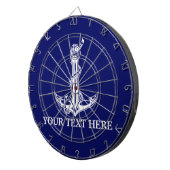 ヴィンテージ航海のいかりここにテキストをロープ ダーツボード (正面右)
