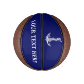 ヴィンテージ航海のいかりここにテキストをロープ ミニバスケットボール (縦)