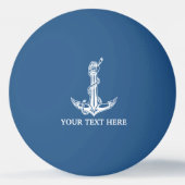 ヴィンテージ航海のいかりここにテキストをロープ 卓球ボール (正面)