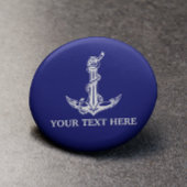 ヴィンテージ航海のいかりここにテキストをロープ 缶バッジ