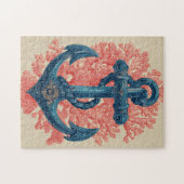 ヴィンテージ航海のいかりとサンゴ ジグソーパズル (横)