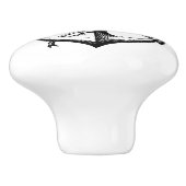 ヴィンテージ航海のいかりイラストレーション セラミックノブ (側面)