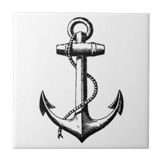 ヴィンテージ航海のいかりイラストレーション タイル