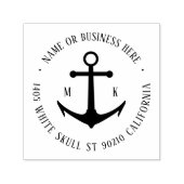 ヴィンテージ航海のいかりロゴ名差出人住所 セルフインキングスタンプ (デザイン)