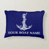 ヴィンテージ航海のいかりロープボート名 アクセントクッション (裏面)