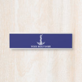 ヴィンテージ航海のいかりロープボート名 サインプレート (正面)