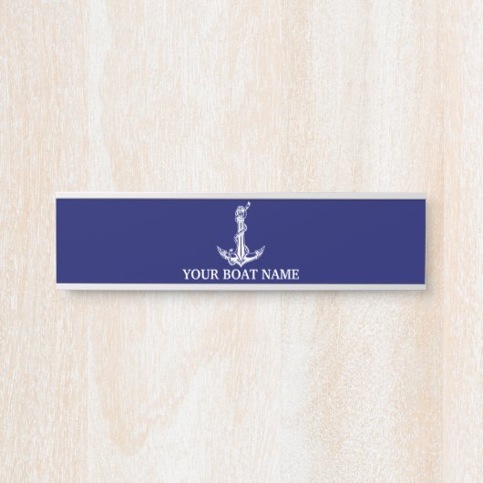 ヴィンテージ航海のいかりロープボート名 サインプレート (正面)