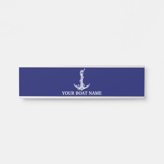 ヴィンテージ航海のいかりロープボート名 サインプレート (正面)