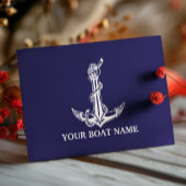 ヴィンテージ航海のいかりロープボート名 シーズンポストカード