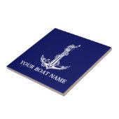 ヴィンテージ航海のいかりロープボート名 タイル (側面)