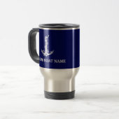 ヴィンテージ航海のいかりロープボート名 トラベルマグ (正面左)