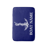 ヴィンテージ航海のいかりロープボート名 バスマット (正面縦)