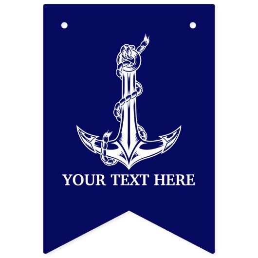 ヴィンテージ航海のいかりロープボート名 バンティングフラッグ (第1の旗)