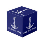 ヴィンテージ航海のいかりロープボート名 フォトキューブ (正面アングル)