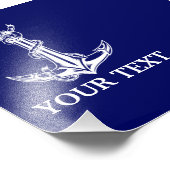 ヴィンテージ航海のいかりロープボート名 フォトプリント            (角)