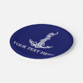 ヴィンテージ航海のいかりロープボート名 ペーパープレート (アングル)